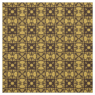Tissu Hourglass Abstrait Imprimé Gold