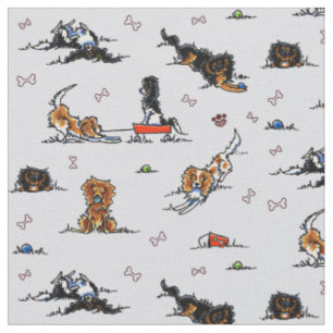 Tissu Huître cavalière d'épagneuls du terrain de jeu