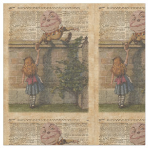 Tissu Humpty Dumpty et illustration de livre vintage