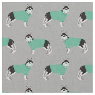 Tissu Husky dans le maquis nourrice de chien gris