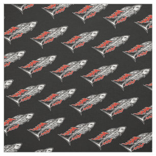 Tissu Icône tribale de requin 2 Motif