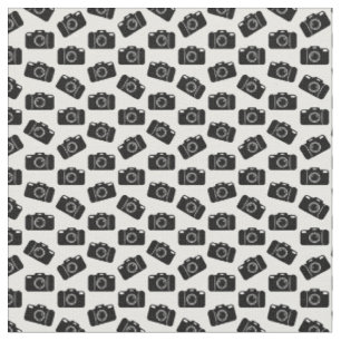 Tissu Icônes de caméra Photographie Motif PERSONNALIS