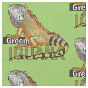 Tissu iguane vert