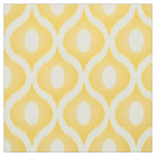 Tissu Ikat jaune design marocain