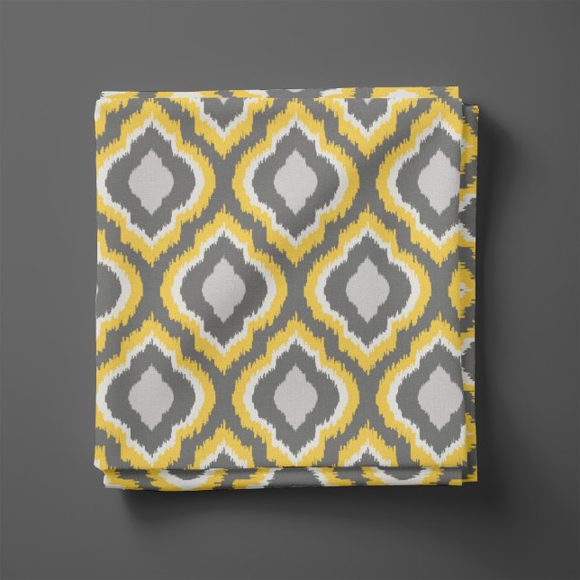 Tissu Ikat marocain jaune et gris (Créateur téléchargé)