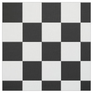 Tissu Illusion noire et blanche de bord de damier