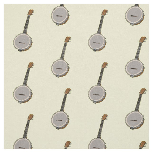 Tissu Illustration de Banjo (Échantillon)