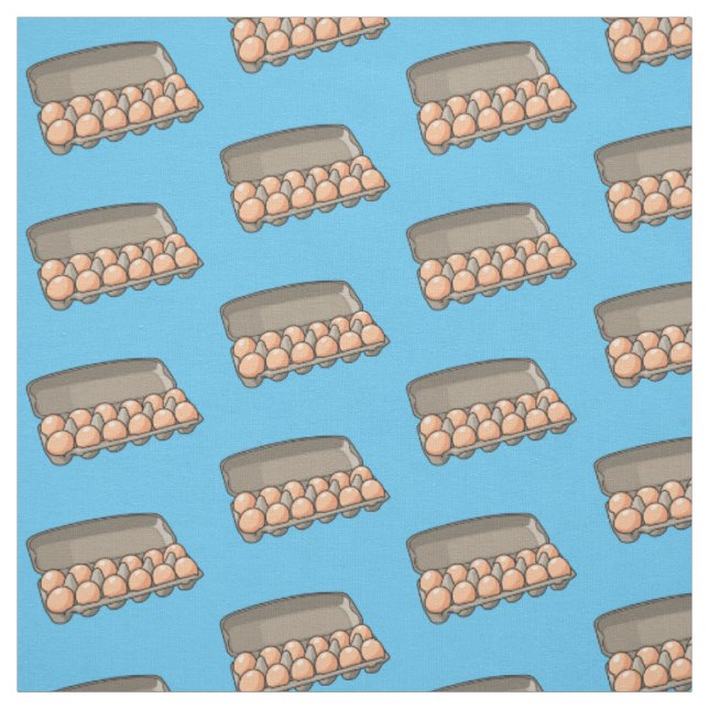 Tissu Illustration de carton d'oeufs (Échantillon)