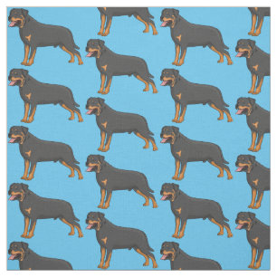 Tissu Illustration de chien Rottweiler