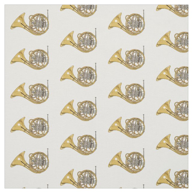 Tissu Illustration de corne française (Échantillon)