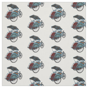 Tissu Illustration de cyclo-pousse