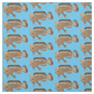 Tissu Illustration de dessin animé de poisson-bourdon