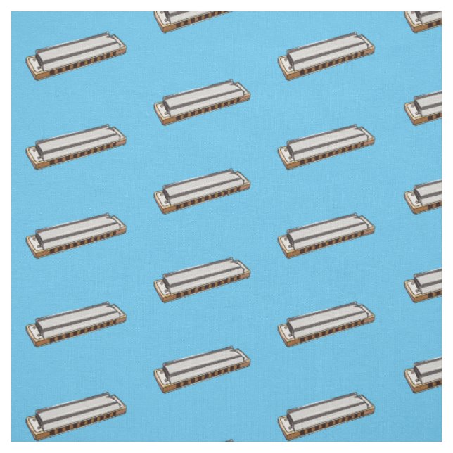 Tissu Illustration de dessin d'Harmonica (Échantillon)