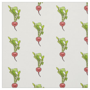 Tissu Illustration de dessin Radish