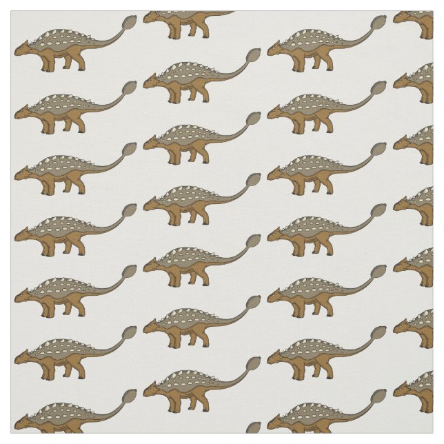 Tissu Illustration de dinosaure blindé Ankylosaurus (Échantillon)