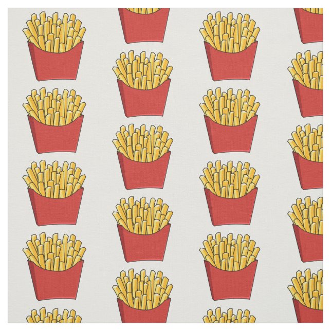 Tissu Illustration de frites (Échantillon)