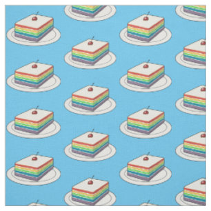 Tissu Illustration de gâteau arc-en-ciel
