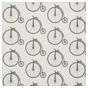 Tissu Illustration de la bande dessinée de vélo à grande