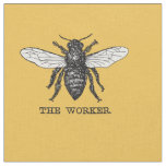 Tissu Illustration de l&#39;abeille du travailleur vintage