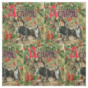 Tissu Illustration de l'esprit de Noël présent Scrooge