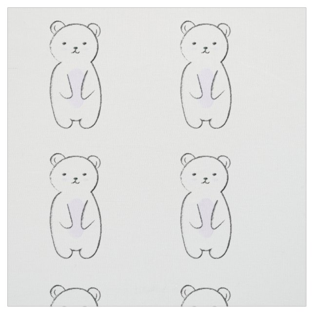 Tissu Illustration de l'ours polaire mou (Échantillon)