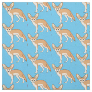 Tissu illustration de renard fennec de dessin animé