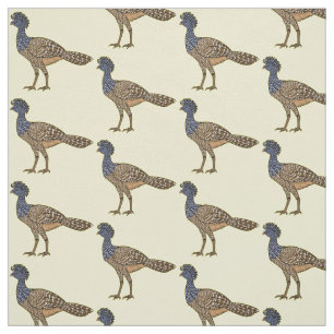 Tissu Illustration d'oiseau de curassow