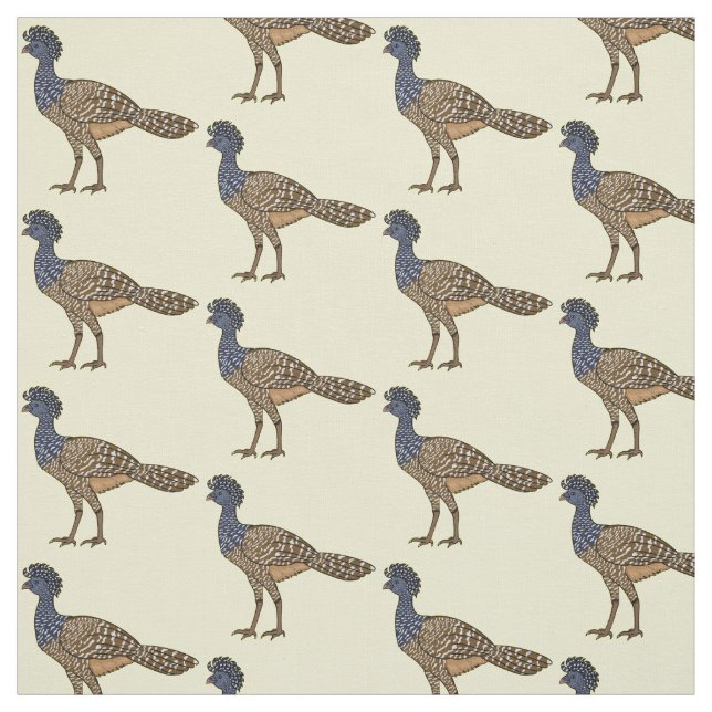Tissu Illustration d'oiseau de curassow (Échantillon)