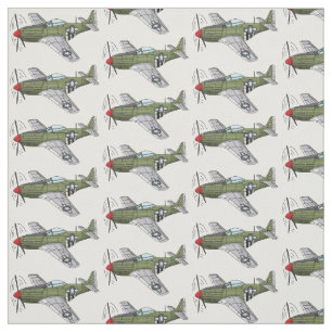Tissu Illustration d'un avion militaire