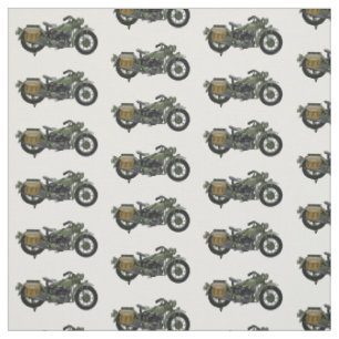 Tissu Illustration d'une moto de croiseur militaire