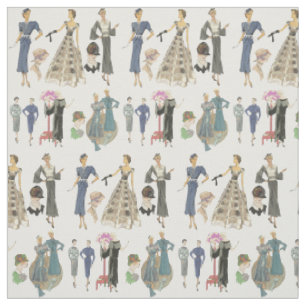 Tissu illustrations d'art de mode des années 1920 et 30 