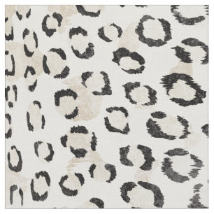 Tissu Impression chic de guépard noir et blanc
