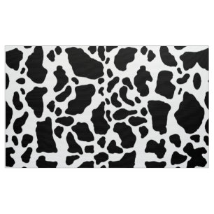 Tissu Impression de vache noire et blanche