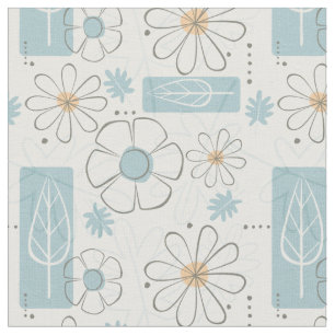 Tissu Impression florale moderne les années 50 au milie