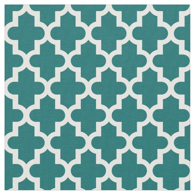 Tissu Impression marocaine Turquoise foncée (Fermer)
