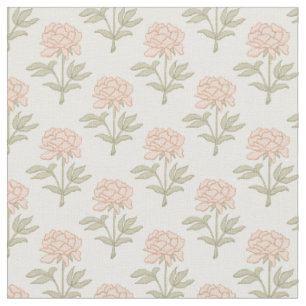 Tissu Imprimé floral de pivoine bloc vintage cottage ros