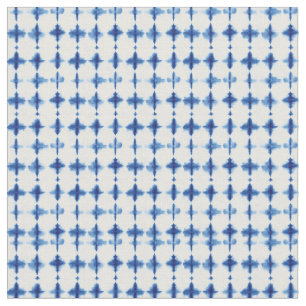 Tissu Indigo Blue Shibori Tie Dye Abstrait