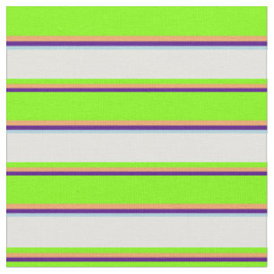 Tissu Indigo, Brown, Chartreuse, Cyan clair & Bleu clair