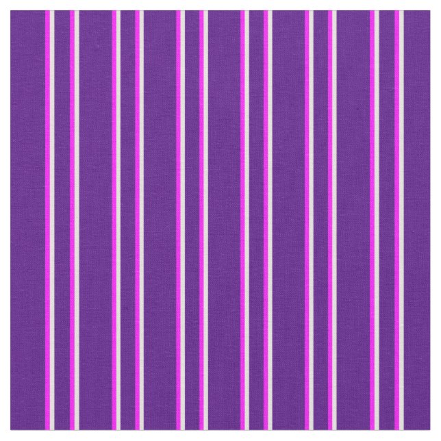Tissu Indigo, Fuchsia et Motif de couleur beige (Fermer)