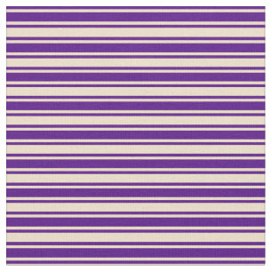 Tissu Indigo & Tan Linked/Striped Motif
