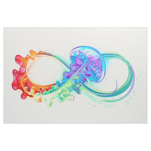 Tissu Infinity avec Rainbow Jellyfish (Yard)