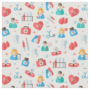 Tissu Infirmière médecin Motif Médicale