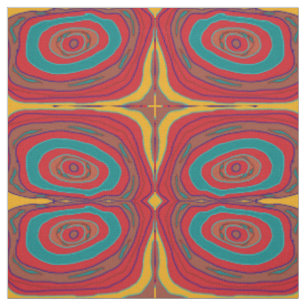 Tissu inspiré primitif coloré de Circles>Cotton
