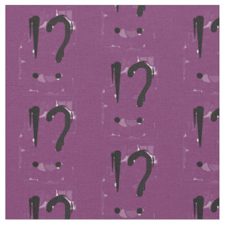 Tissu "Interrobangy" - dans le pourpre