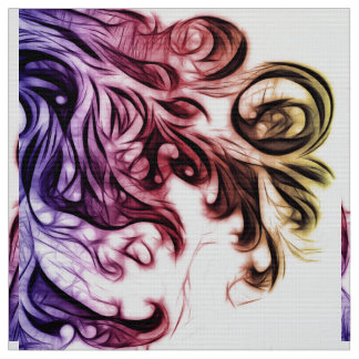 Tissu Inverser Floral En Couleur