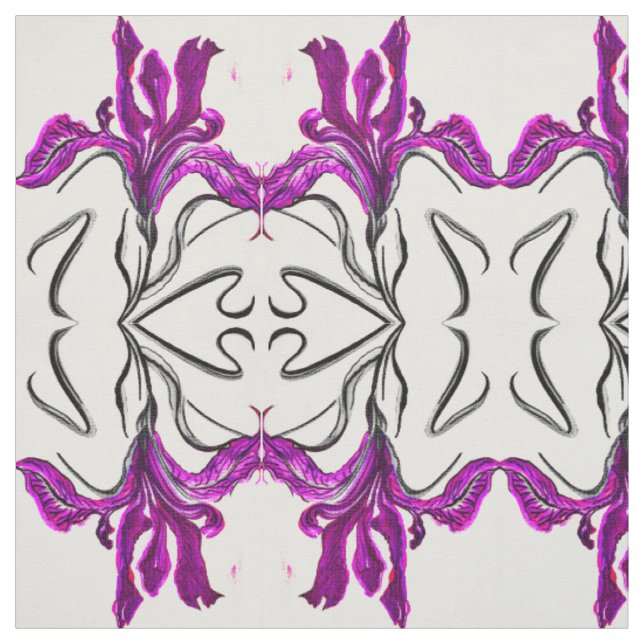 Tissu Iris violet peint (Échantillon)