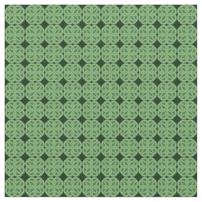 Tissu irlandais celtique vert de noeud (Fermer)