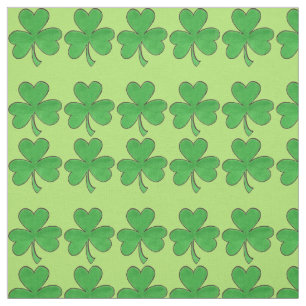 Tissu Irlandais Shamrock Vert Clover St. Patrick's Day