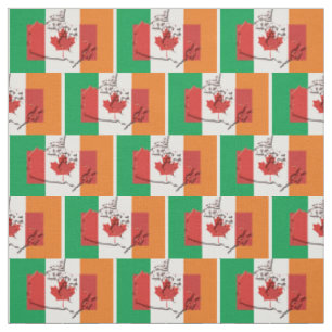 Tissu IRLANDE DRAPEAUX CANADIENS Fière du patrimoine