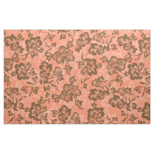 Tissu Iwalani Vintage Hawaiian Papaya Floral